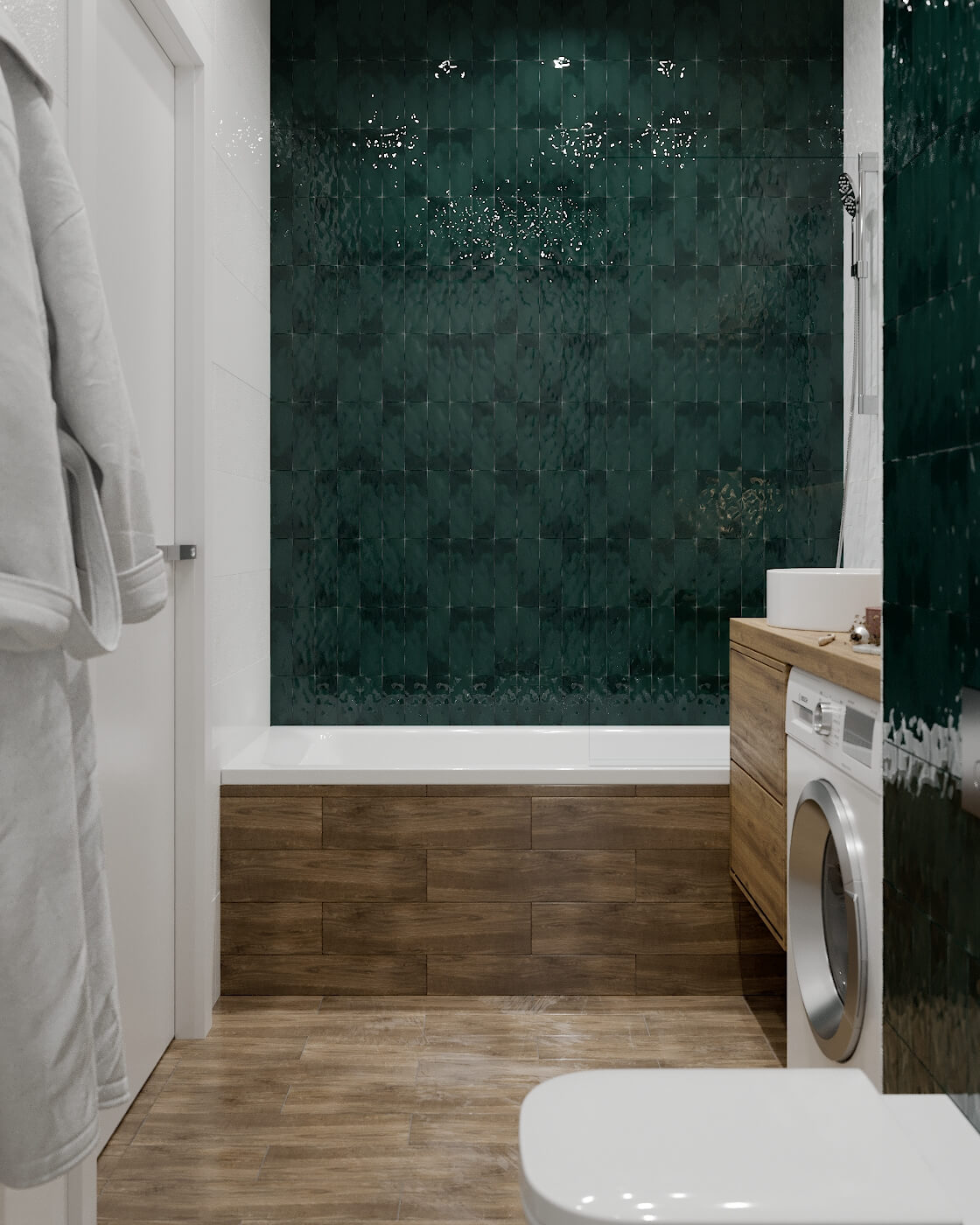 artisan moss green в интерьере